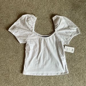 Brand New White Cropped Blouse